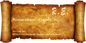 Rosenauer Eugén névjegykártya